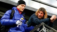 Håvard Bøkko sammen med tidligere landslagstrener i skøyter Peter Mueller (Foto: Aas/Scanpix)