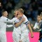 Kjetil Wæhler, Brede Hangeland og Steffen Iversen feirer Hangelands 1-0-mål. Kjetil Wæhler, Brede Hangeland og Steffen Iversen feirer Hangelands 1-0-mål.