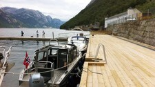 Ny brygge på Flørli (Foto: Ingvald Nordmark/NRK)