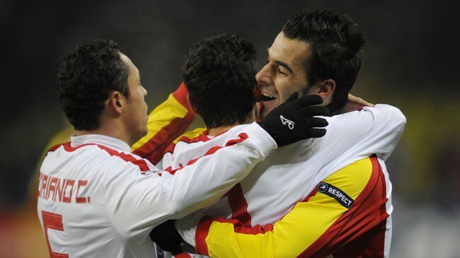 Alvaro Negredo jubler for Sevilla (Foto: Kolesnikova/Scanpix/AFP) Alvaro Negredo jubler for Sevilla (Foto: Kolesnikova/Scanpix/AFP)