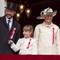 Kronprins Haakon, prinsesse Ingrid Alexandra (7) og kronprinsesse Mette-Marit på balkongen.