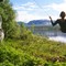 KOSER SEG: På hyttetur i Nord-Trøndelag.