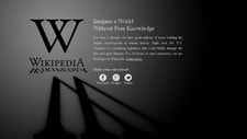 Wikipedia brukte onsdag 18. januar 2012 sin engelskspråklige utgave til å protestere mot SOPA. (Skjermdump)