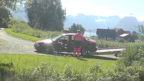 Trafikkulykke Melbu (Foto: Inger Steinum)