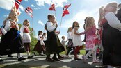 Skolebarnetoget til Skøyen skole i Frognerparken, Oslo (Foto: Åserud, Lise/NTB scanpix) Skolebarnetoget til Skøyen skole i Frognerparken, Oslo (Foto: Åserud, Lise/NTB scanpix)