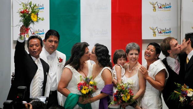 De første homofile bryllupene i Latin-Amerika. Mexico, mars 2010 (Foto: Eduardo Verdugo/Scanpix/AP)