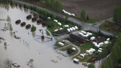 Helikopterbilder fra flomområdene