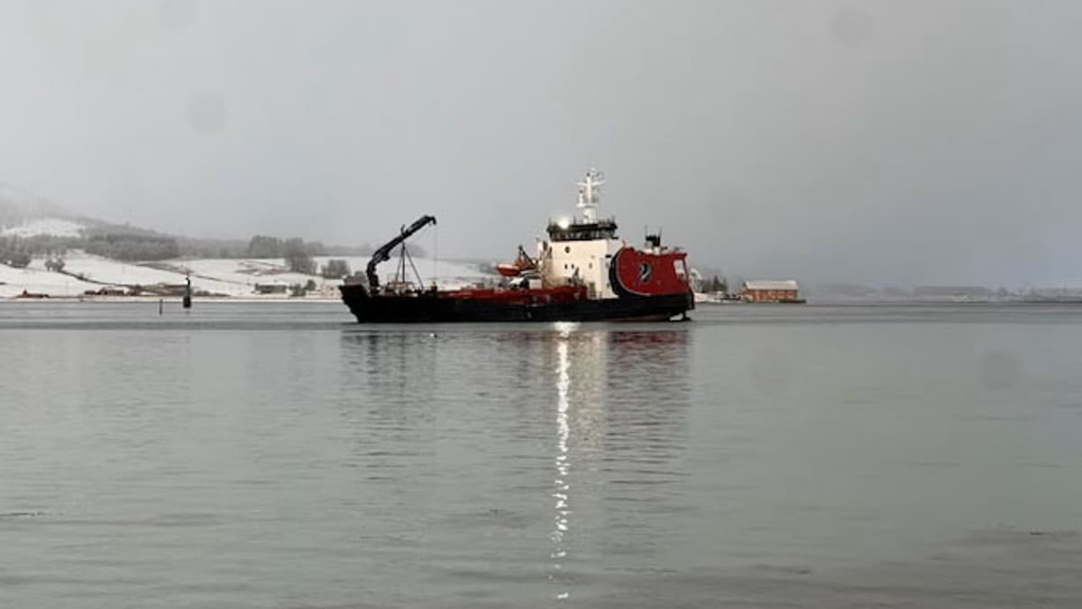 Lekkasje fra grunnstøtt skip utenfor Tjeldsund: Befolkninga merker diesel-lukt