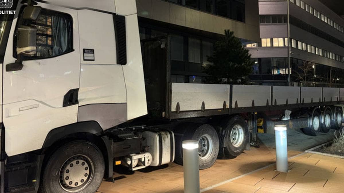 Beruset mann pågrepet etter ferd med stjålet semitrailer