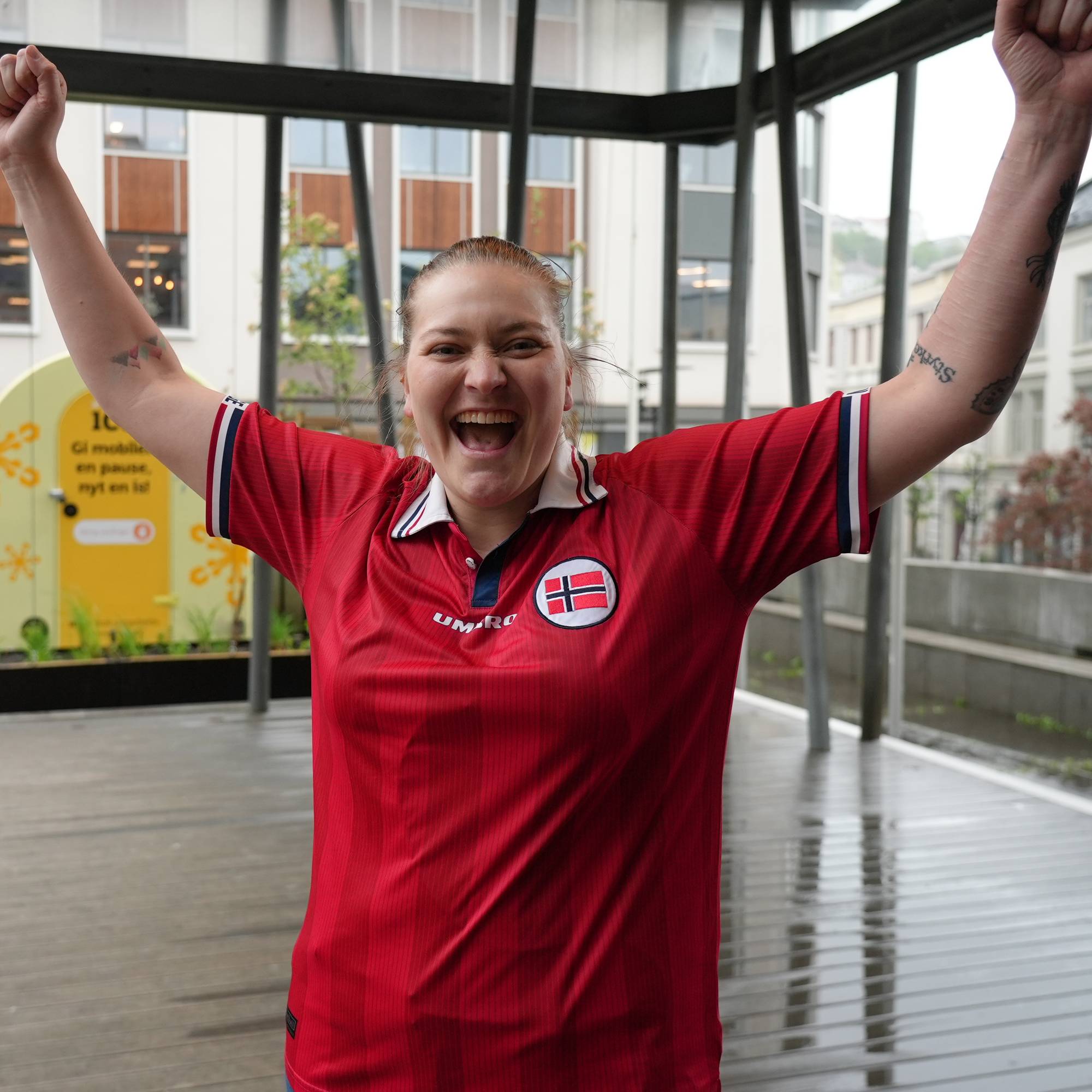 Frida Haugen Utne, som arrangerer VM-torg i Skien.