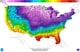 National Weather Service Temperaturkart over USA