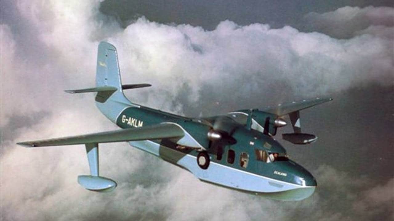 Ulykkesflyet Short Sealand SA 6, regnr. G-AKLM, som styrtet i Lindesnes i 1949
