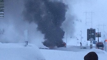  truck came burning out of Seljestad tunnel p  & # xE5; E134 