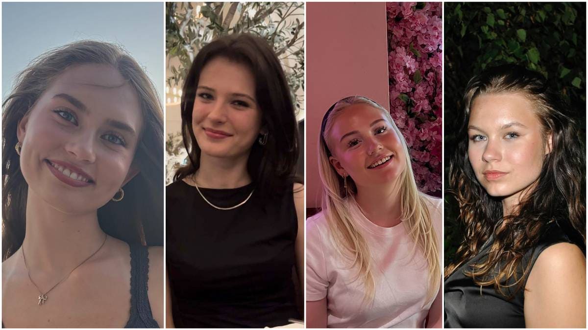 Astrid (18), Ida (19), Ester (19) og Ariane (18) omkom i brannen i Hamar