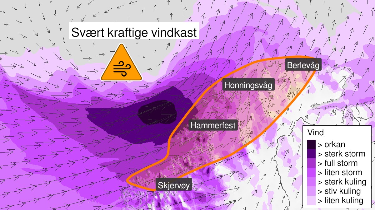 Norge lyser oransje og gult i julen – oransje farevarsel for snøskred og vindkast