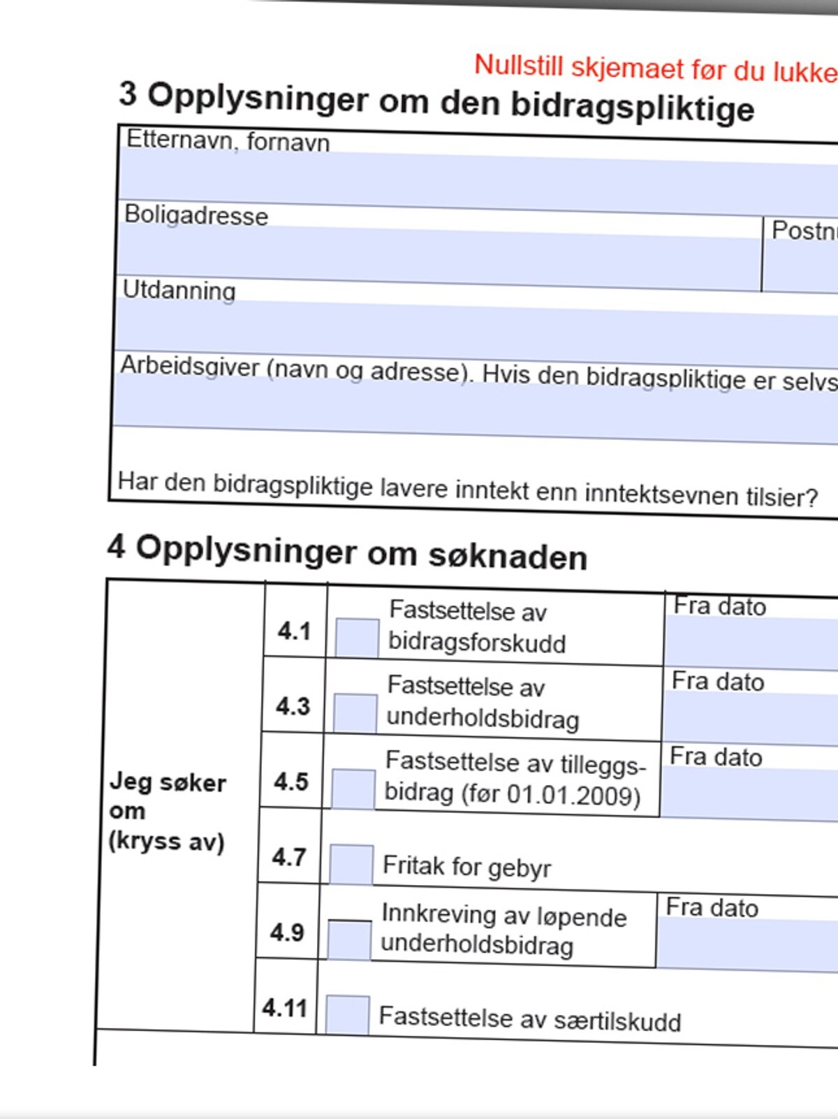 Fritak for barnebidrag