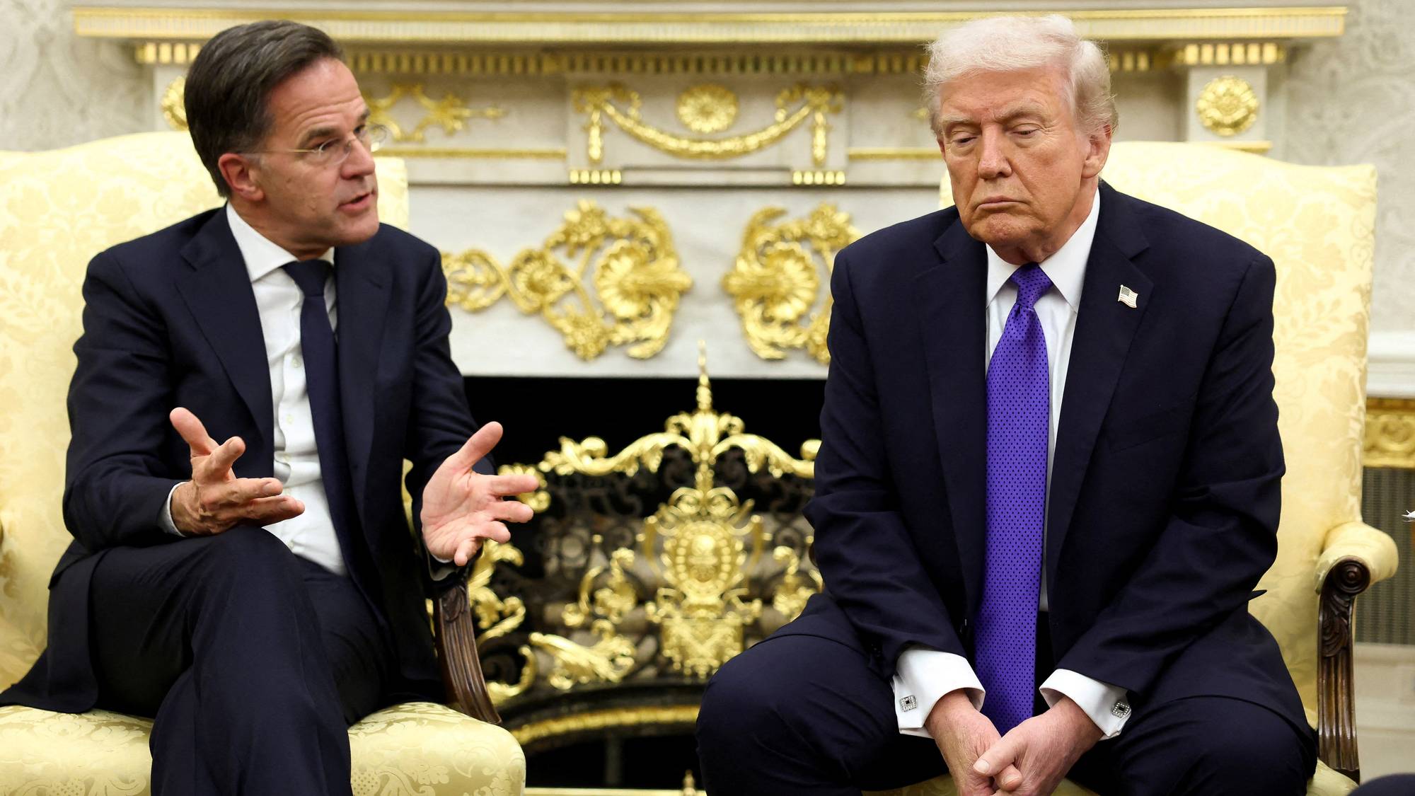 Mark Rutte i the oval office med Donald Trump