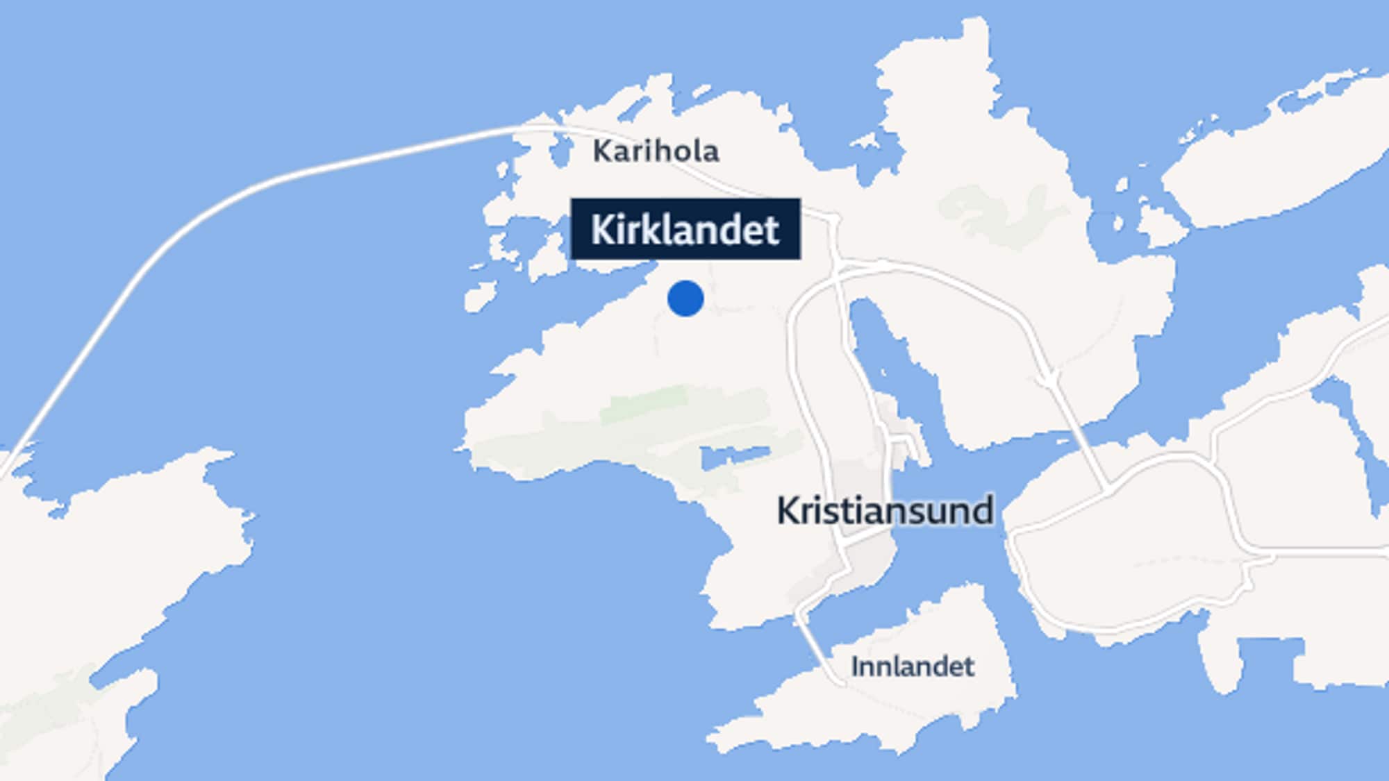 Kart alvorlig voldshendelse Kristiansund