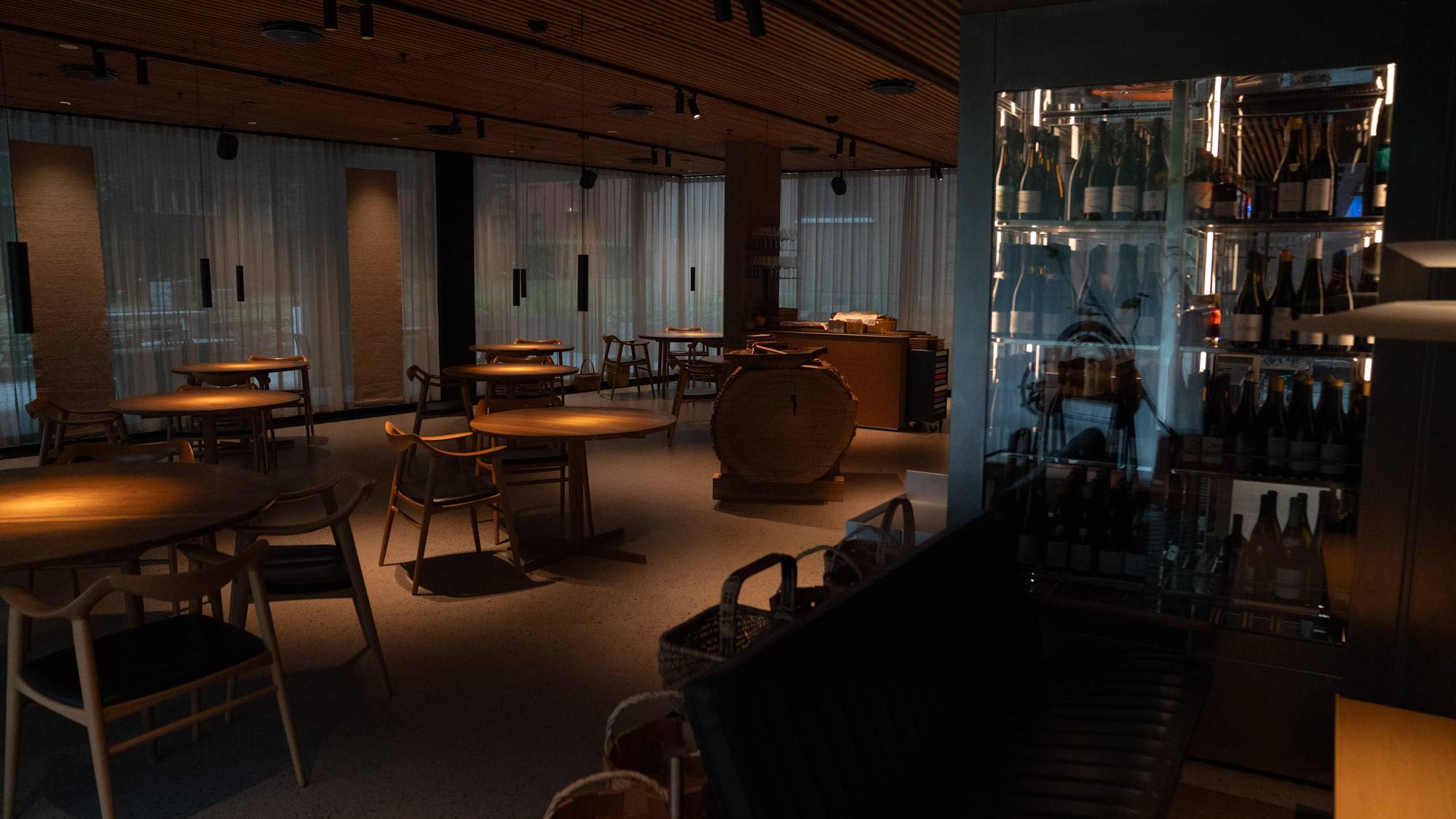 Credo restaurant, stengt og tom for gjester