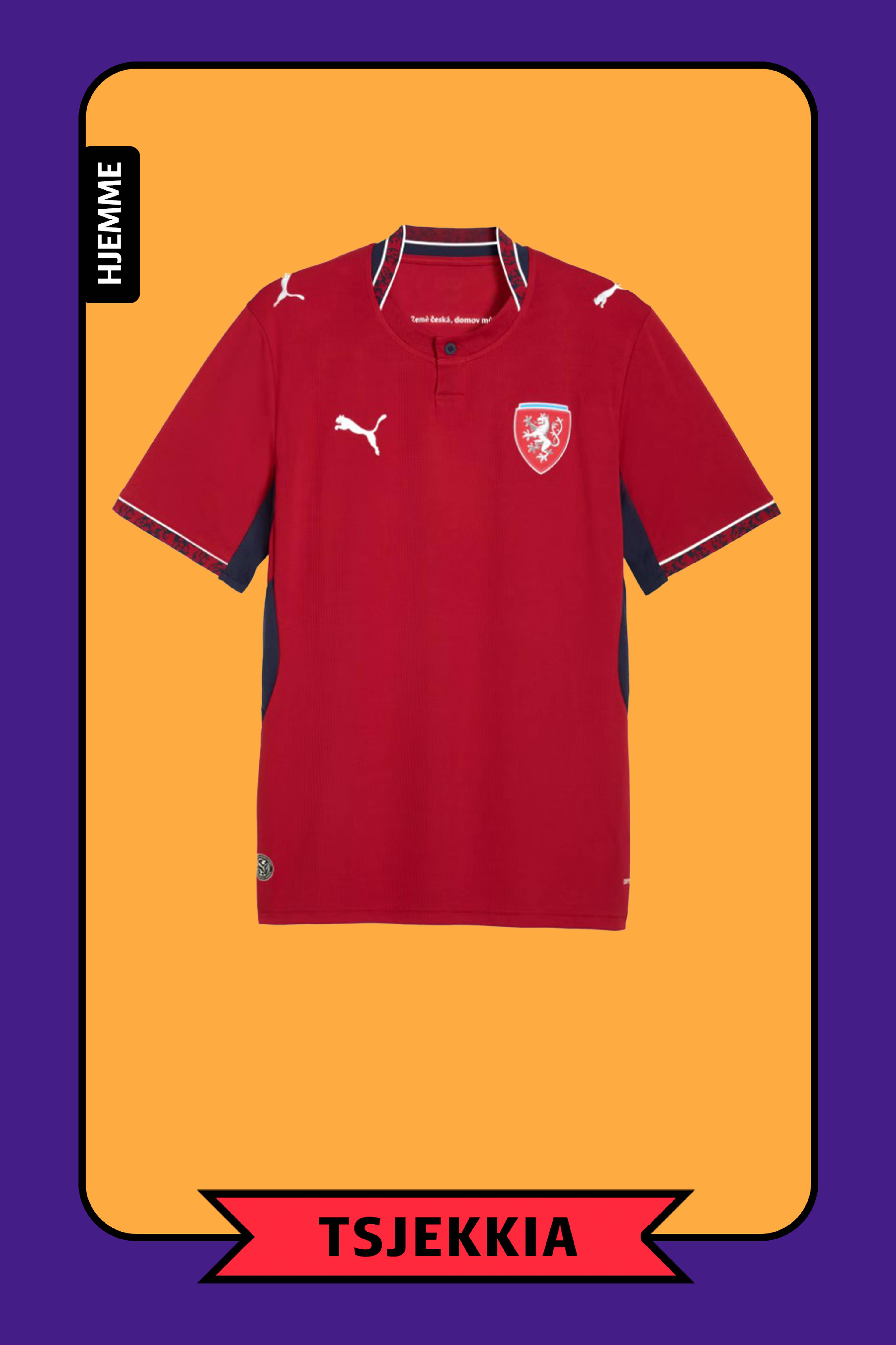 En rød fotballtrøye