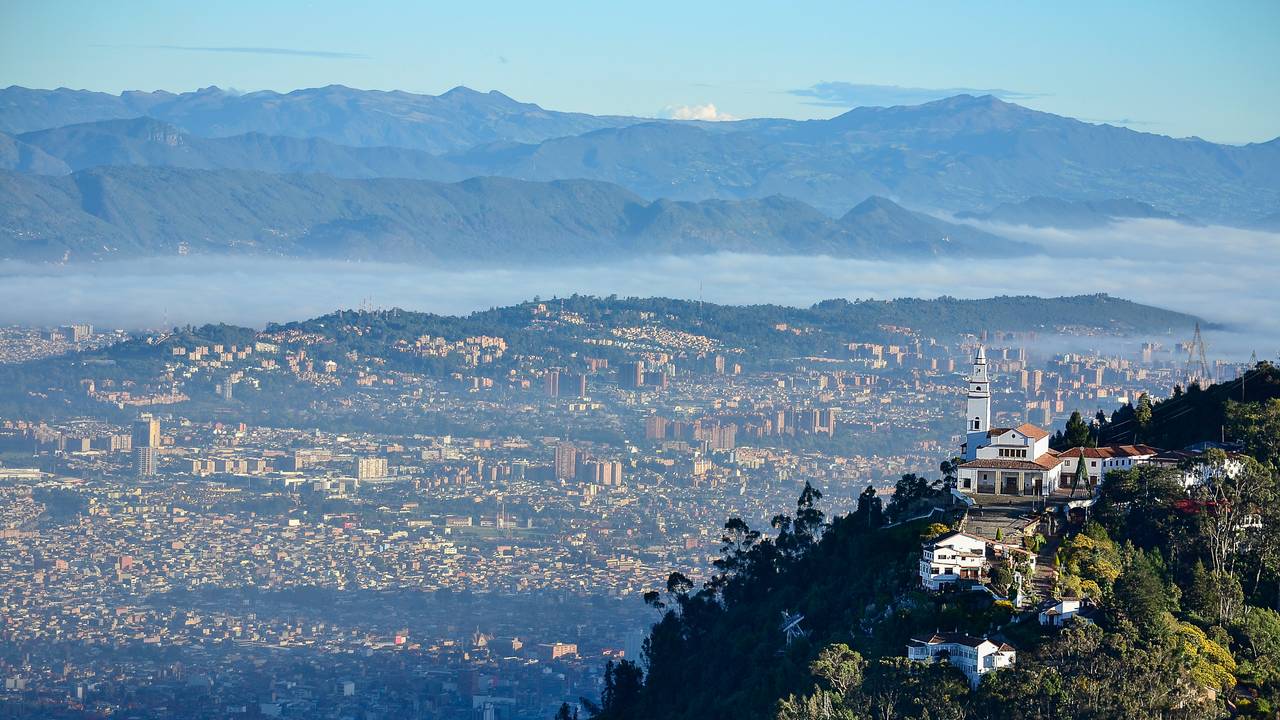 Aerial view of the city of Bogota