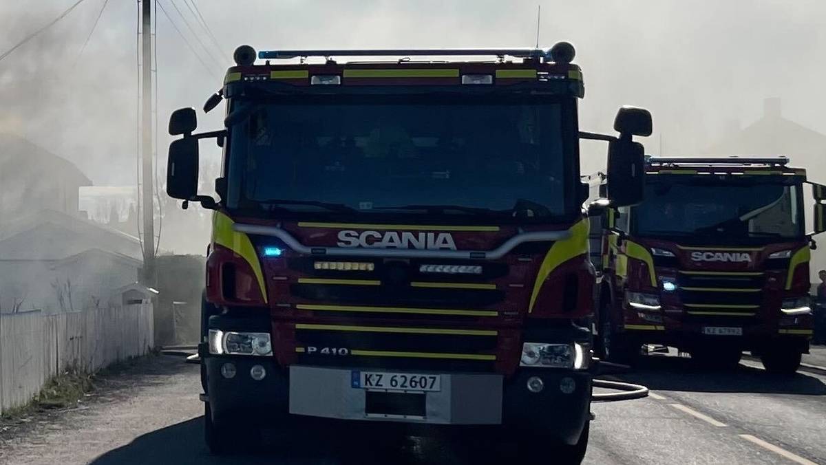 Boligbrann i Horten – person hardt skadd