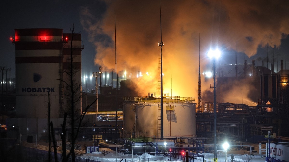 Brann i russisk gassterminal ved Finskebukta