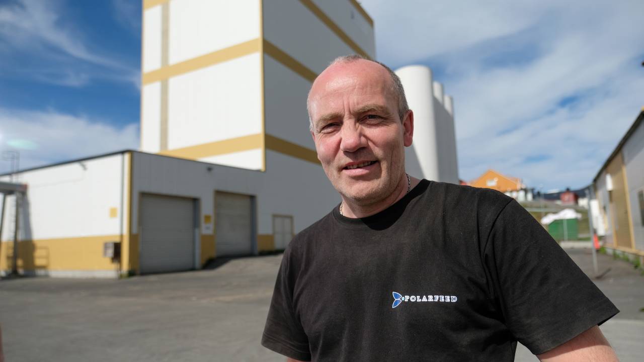 Sigvald Kristensen ved Polarfeed i Øksfjord.