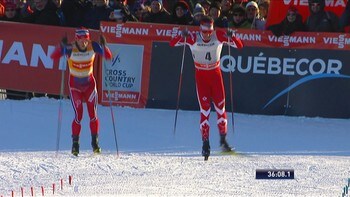  Alex Harvey crushes Martin Johnsrud Sundby in the sprint and delight home crowd with fourth place. he ends 1.48 behind Ustjugov and b & # xE5; they he and Sundby tek powerful wra & # xE5; Emil Iversen is written in Norwegian. 