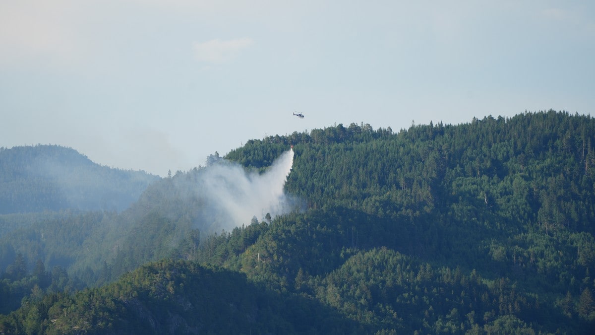 Flere skogbranner i Trøndelag: Helikopter rekvirert