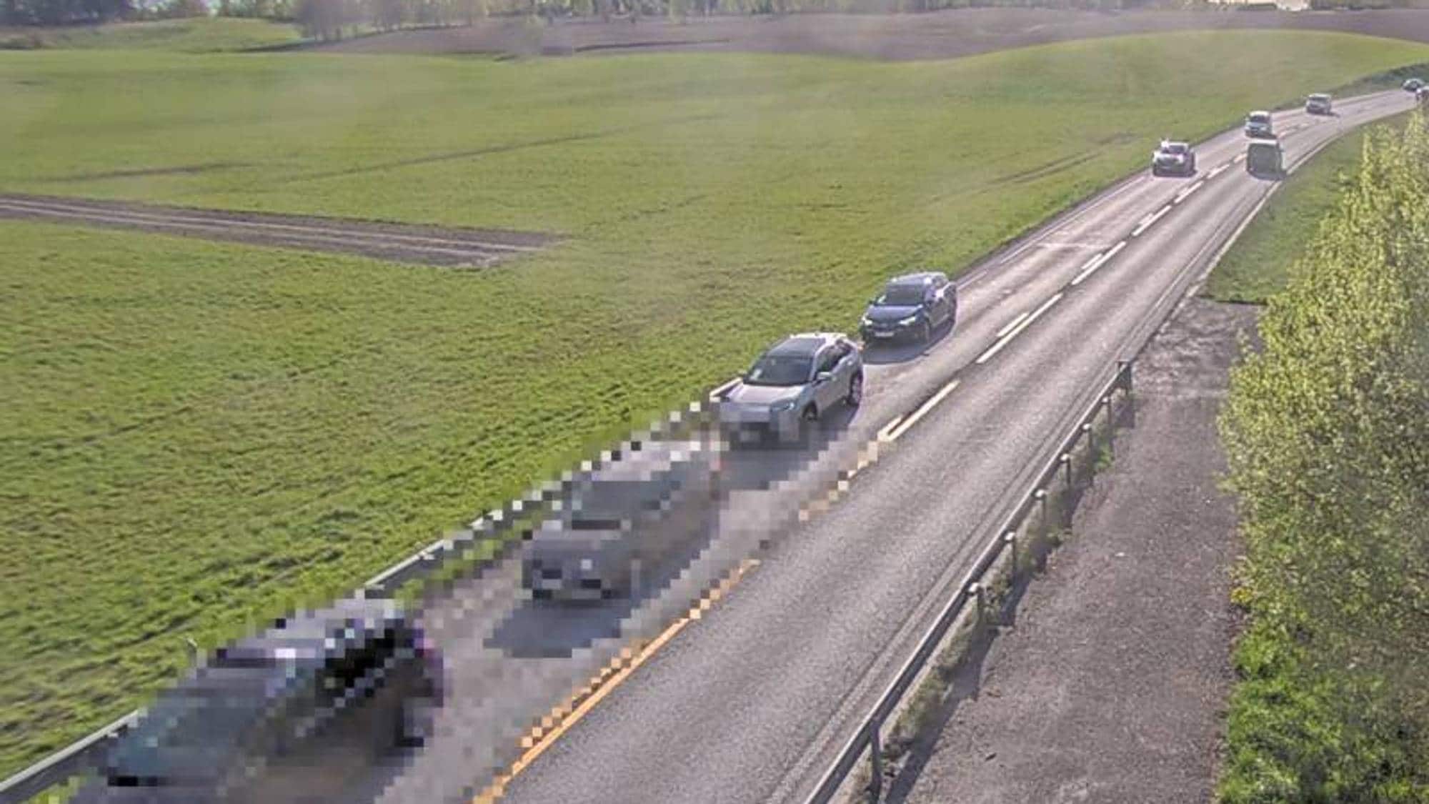  Kø på E18 i Nordre Follo etter en trafikkulykke