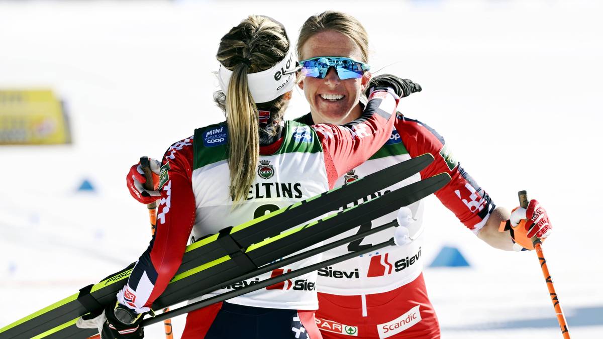 Johaug knust med over to minutter