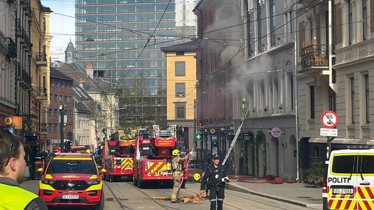 Brann i bygård på Majorstua i Oslo