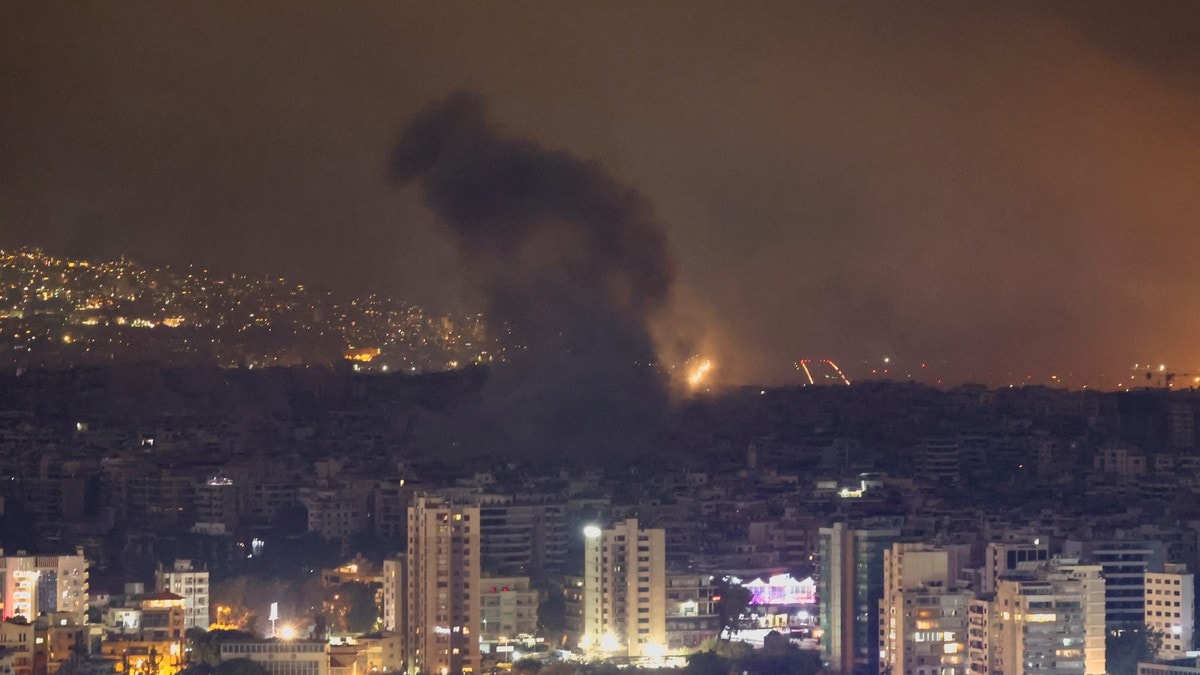 Israel med store angrep mot Beirut – Hizbollah svarer med raketter