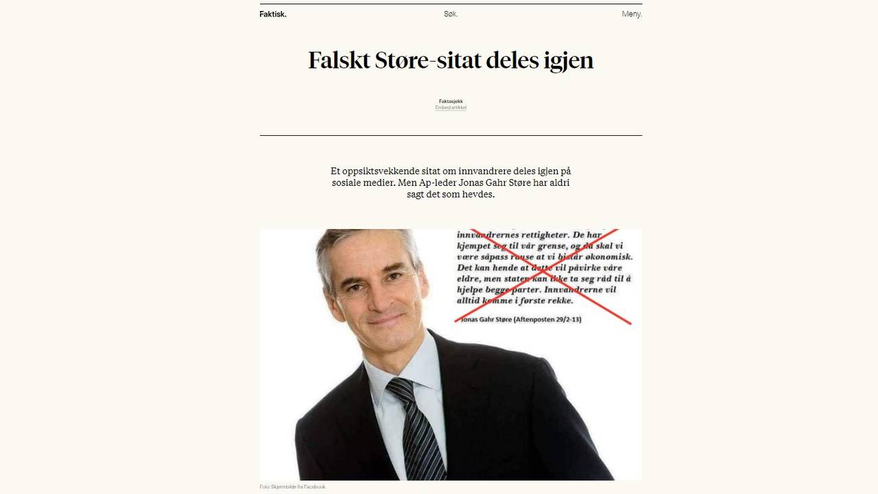 Falske nyheter