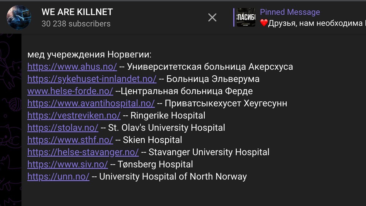 TV 2: Russisk hackergruppe truer norske sykehus