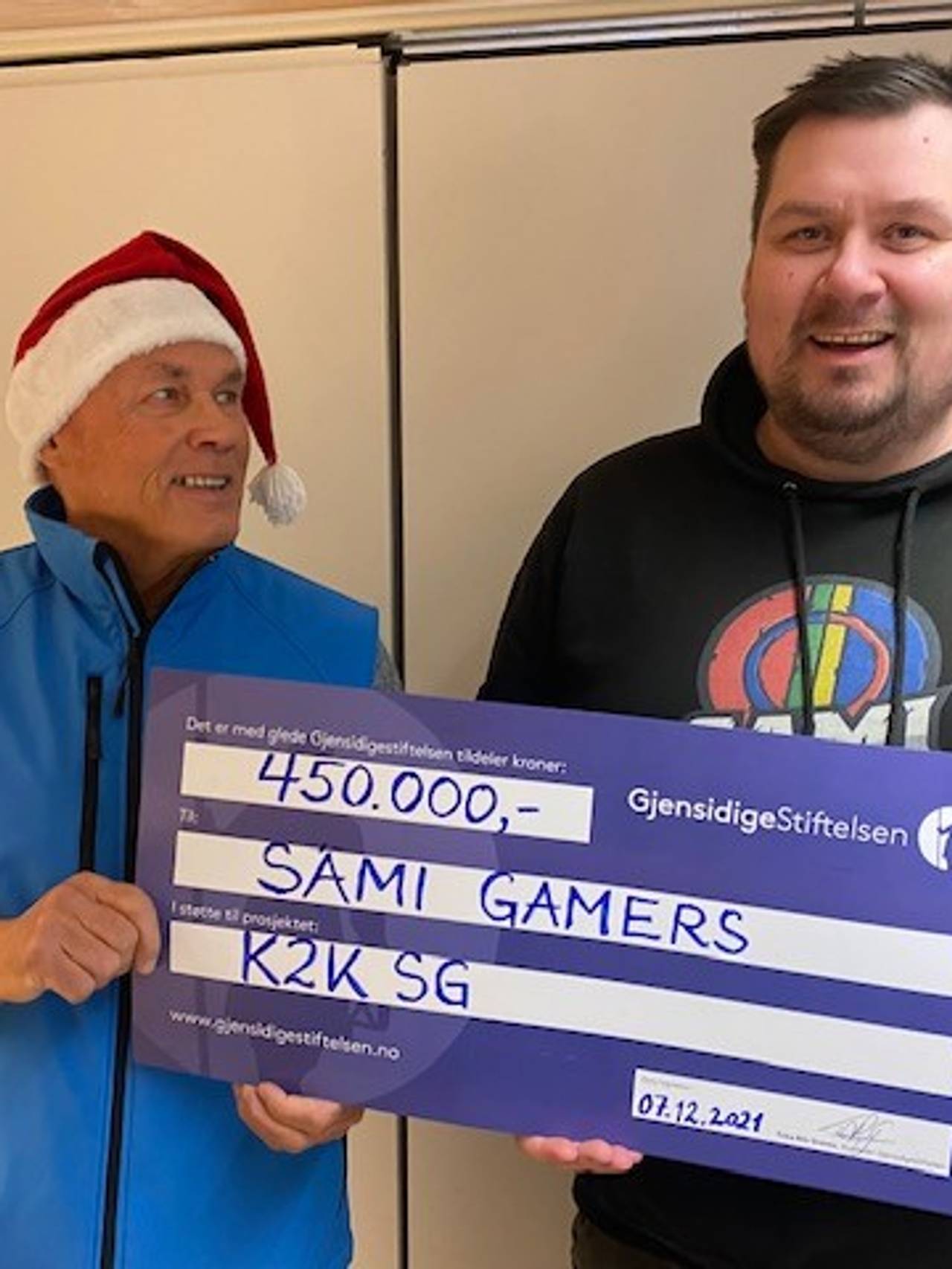 Sami Gamers ved Aslak Anders Gaino får 450.000 kr fra Gjensidigestiftelsen ved Arne Hammari