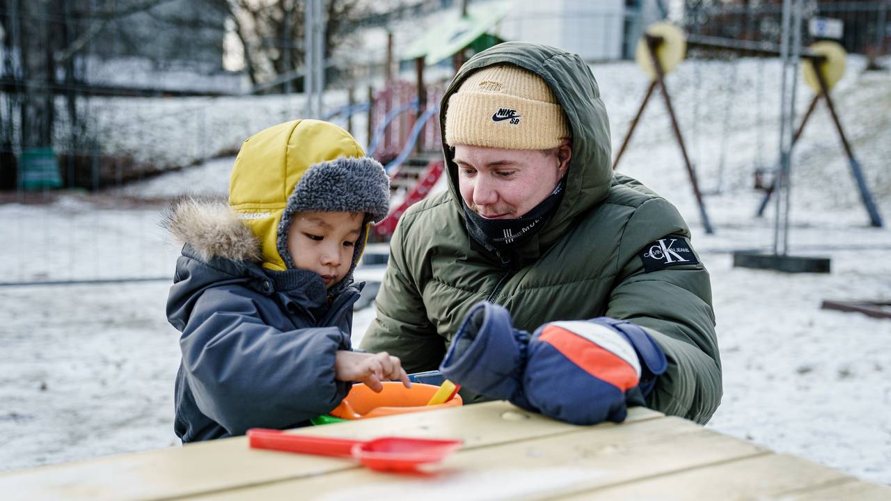 Martin Klingan Skjold arbeider i NRK-barnehagen.