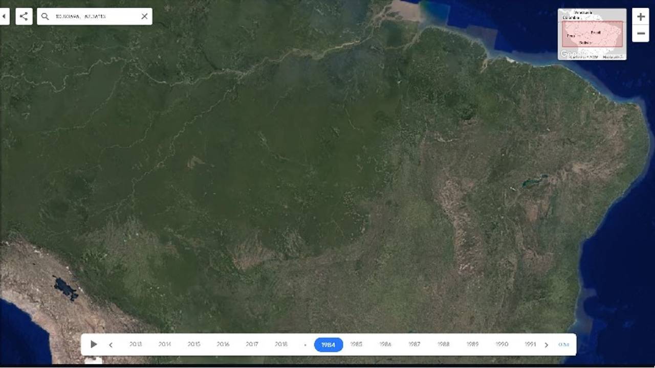 Google Earth Amazonas 1984