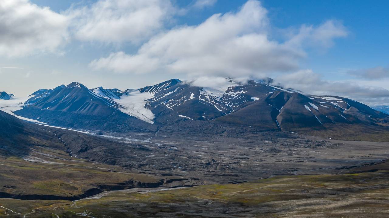 Drønbreen på Svalbard