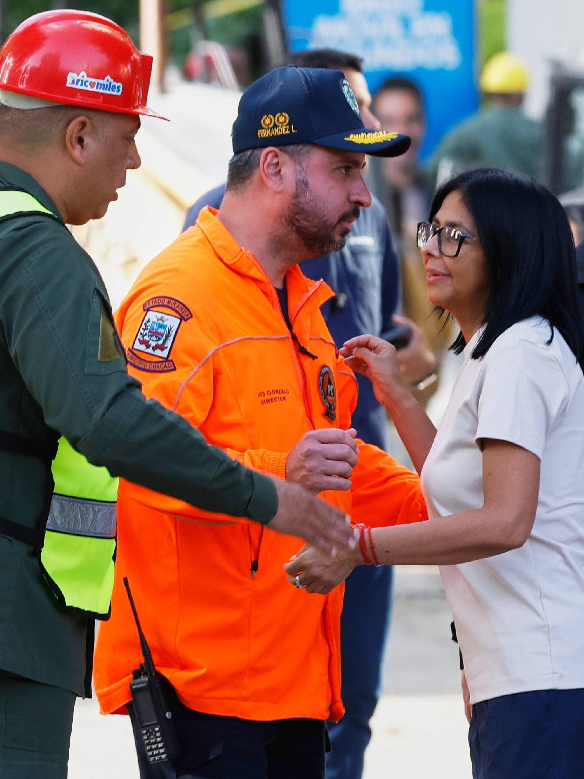 President Delcy Rodriguez besøker jordskjelvområdene