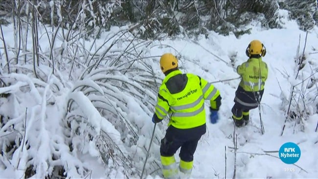 10-tusen husstander i Aust-Agder mistet strømmen i snøværet i går. I hele dag har det vært jobbet iherdig med å få strømmen tilbake.