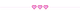 Tre rosa pikselhjerter