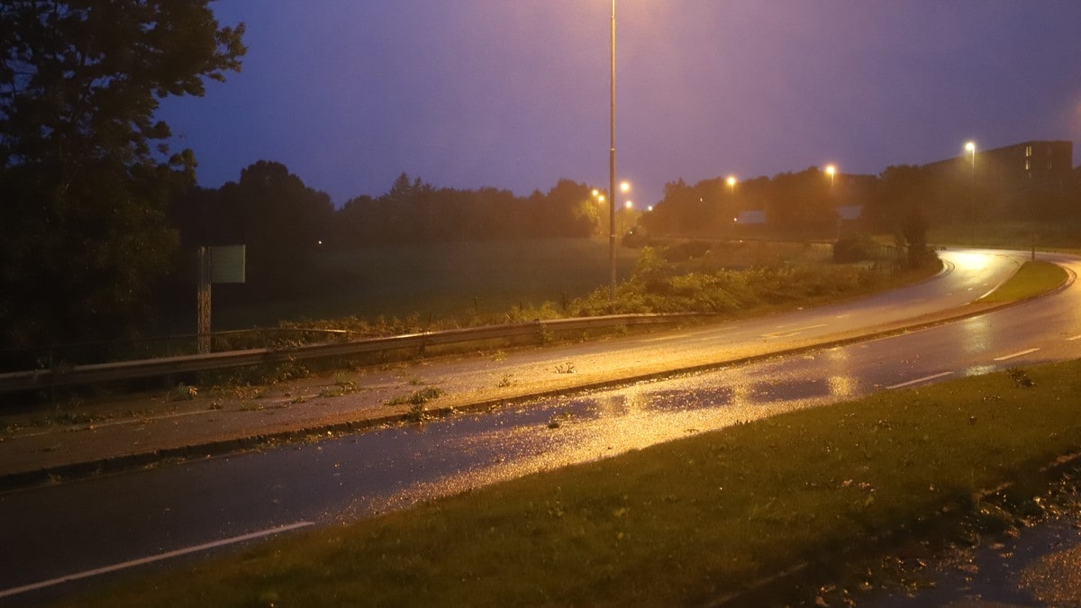 Uværet Floris herjer Sørvestlandet: Trær, strømbrudd og innstilte ruter
