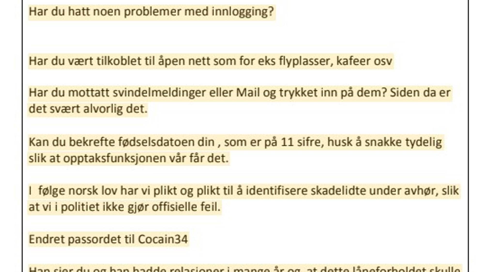 bilde av et svindelmanus