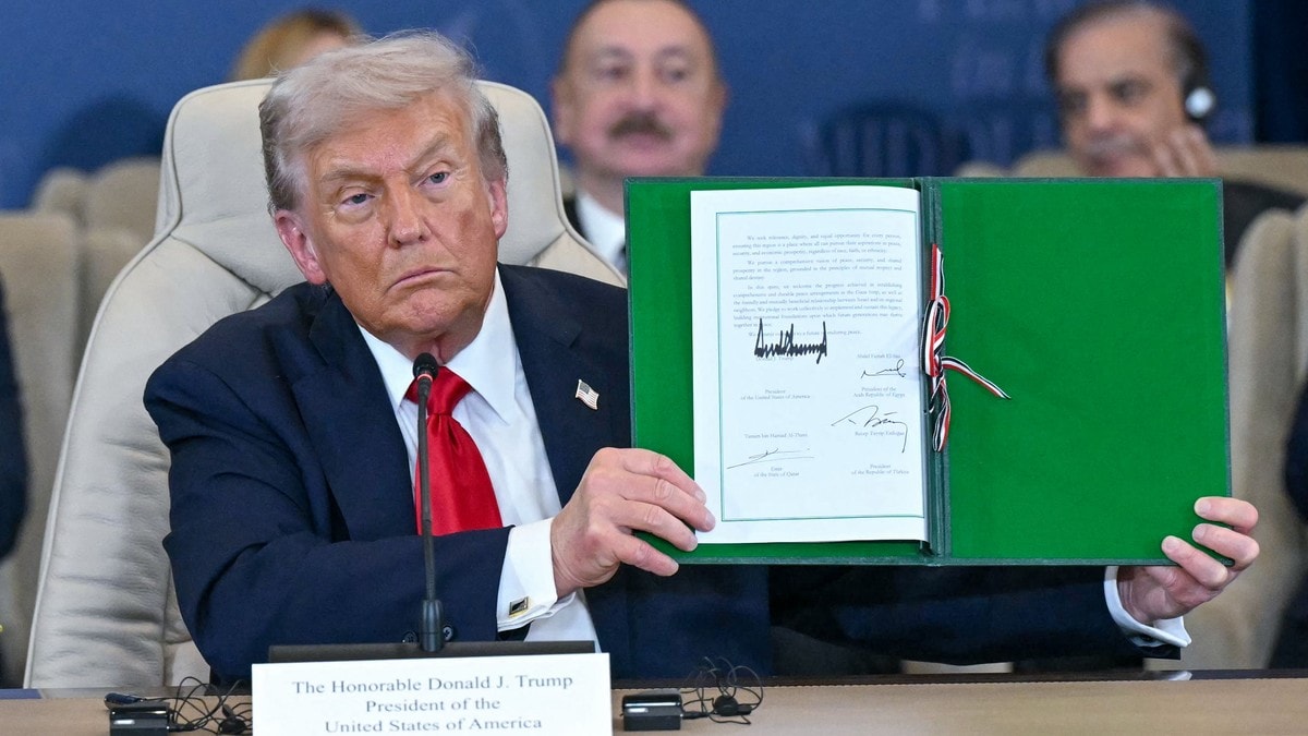 Donald Trump lander i Israel under gisselutveksling