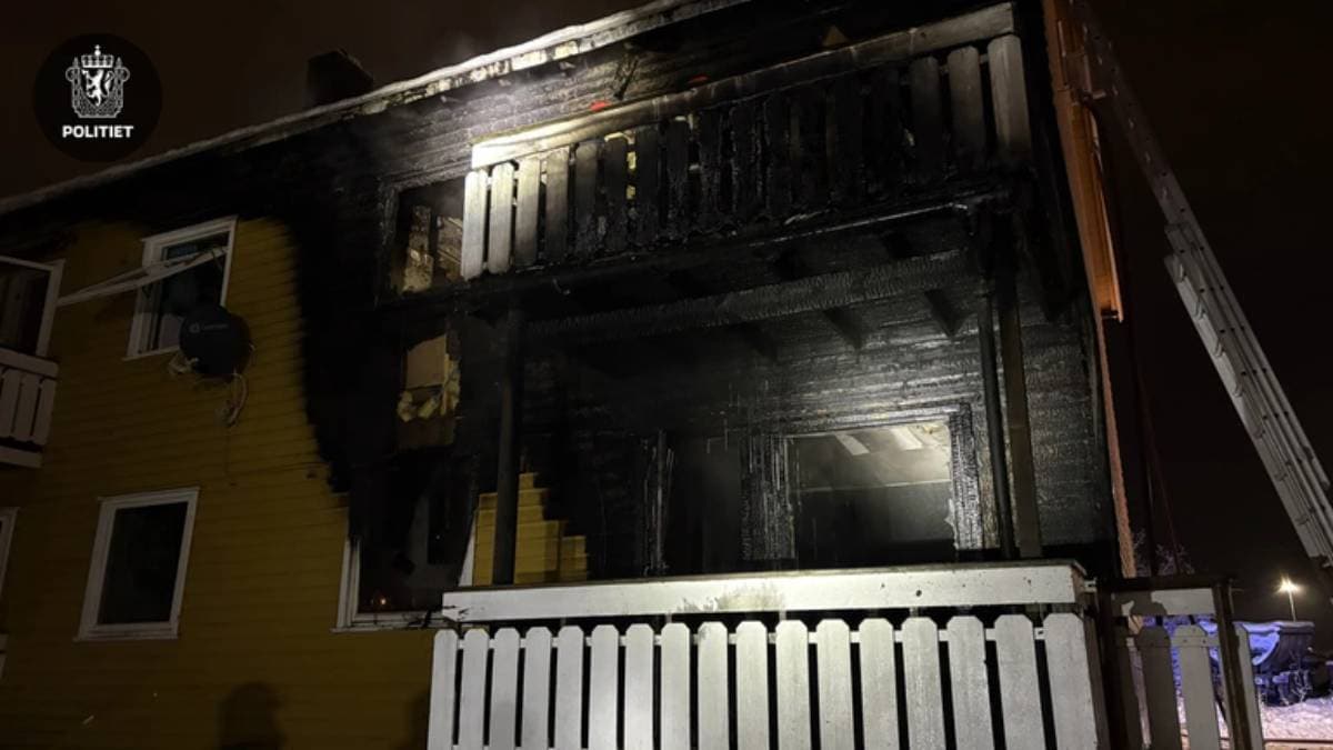 Politiet: – En person pågrepet etter brann på Fauske