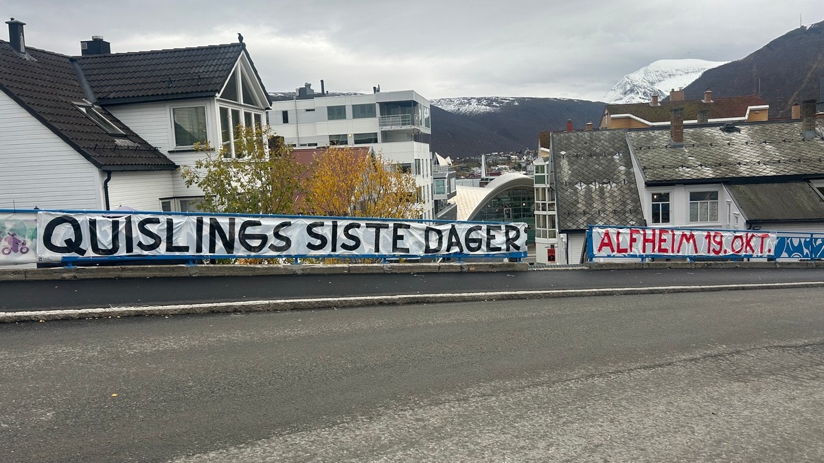 Reagerer på Quisling-banner foran «slaget om Nord-Norge»