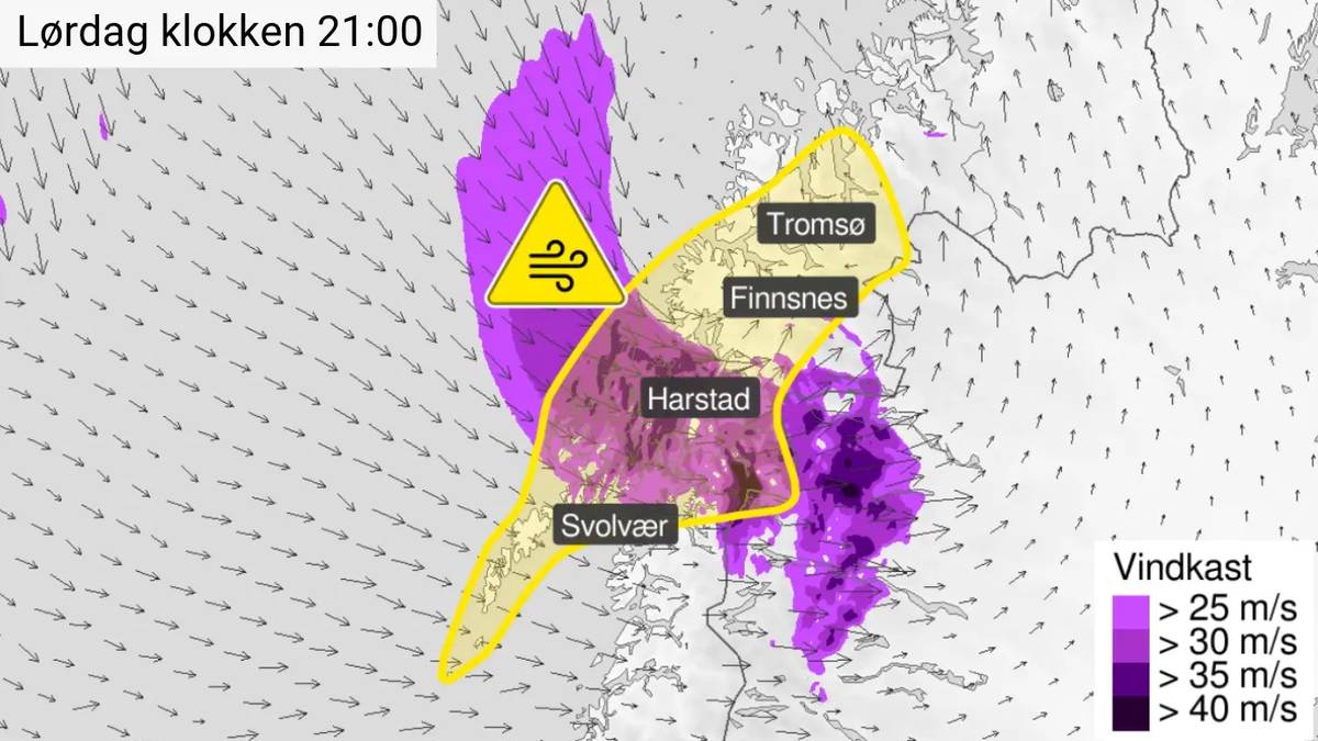Venter vindkast på 30-40 sekundmeter: – Unngå unødig ferdsel