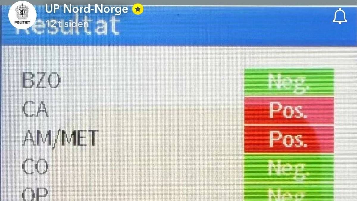 Yrkessjåfør tatt i cannabis- og amfetamin-rus på jobb